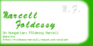marcell foldessy business card