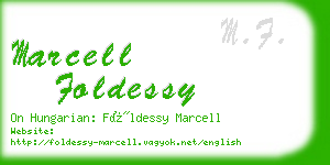 marcell foldessy business card